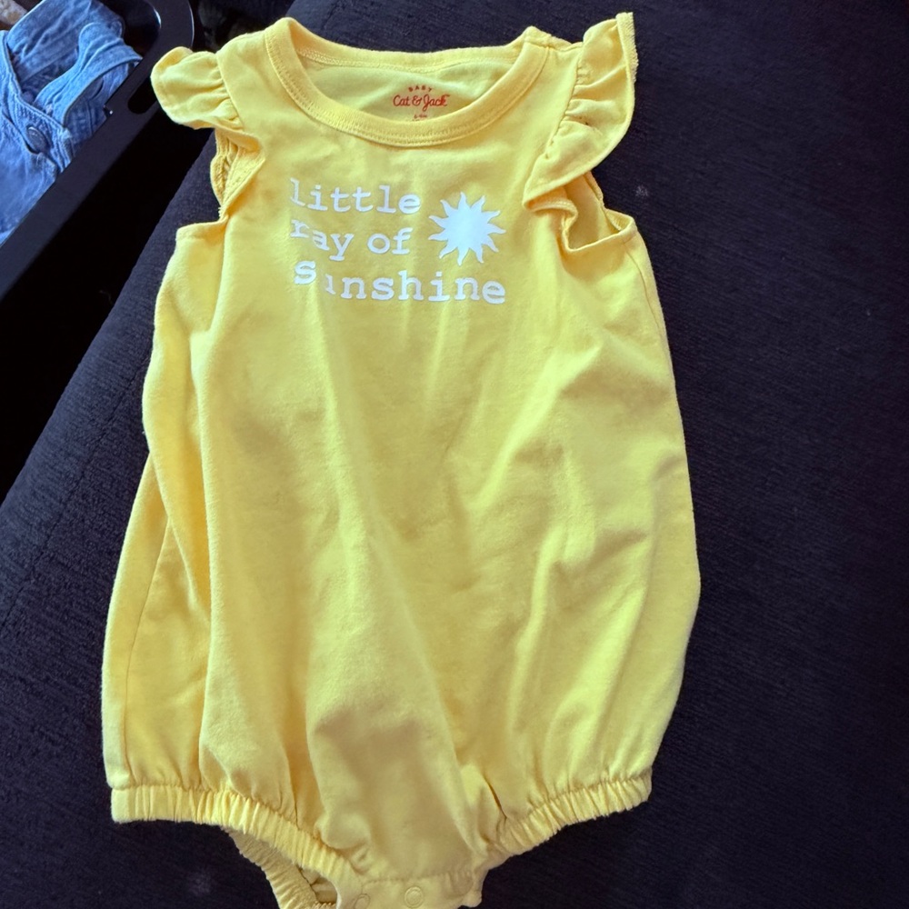 Carter's Bright Yellow Baby Romper